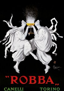 Poster pubblicitario per il vino frizzante 